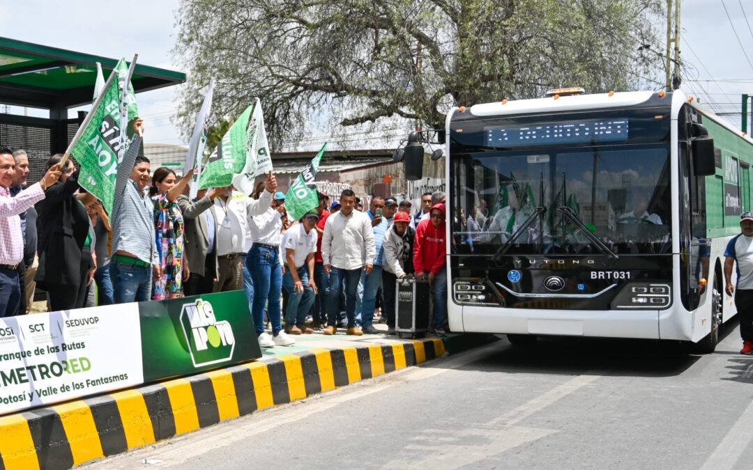 RICARDO GALLARDO TRANSFORMA MOVILIDAD EN SLP CON NUEVAS LÍNEAS DE METRORED