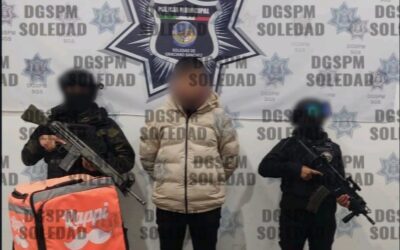 POLICÍAS DE SOLEDAD ASEGURAN 40 DOSIS DE ENERVANTES A REPARTIDOR DE PLATAFORMA