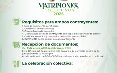 AYUNTAMIENTO DE SOLEDAD LLAMA A LAS PAREJAS A UNIR SUS VIDAS Y CELEBRAR CON EL PROGRAMAS “MATRIMONIOS COLECTIVOS 2025”