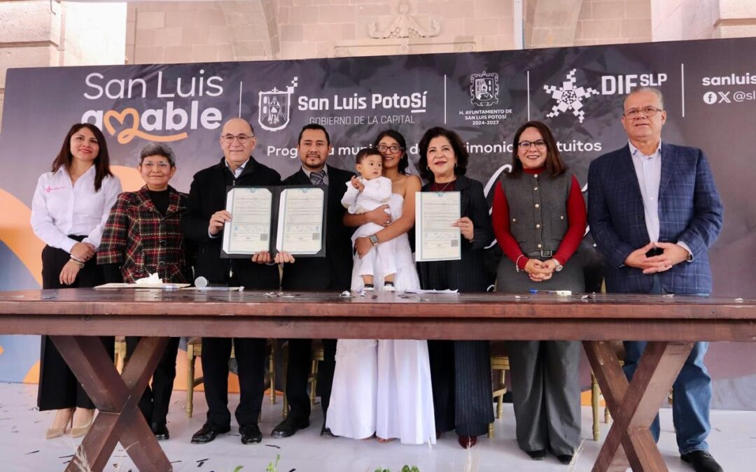 190 parejas potosinas dieron el “Sí”, en los Matrimonios Simultáneos del DIF Municipal de San Luis Capital