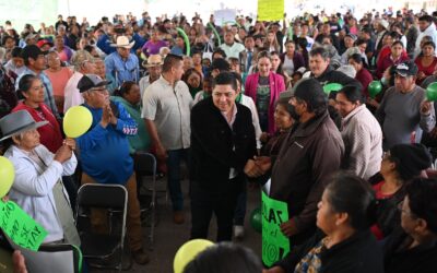 RICARDO GALLARDO ACERCA MÁS APOYO A FAMILIAS DE MEXQUITIC• El Gobernador entregó el camino Maravillas-Estanzuela y arrancó la segunda etapa• También entregó el programa Seguridad Alimentaria