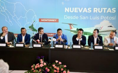 RICARDO GALLARDO CONSOLIDA CONECTIVIDAD AÉREA DE SAN LUIS POTOSÍ• En alianza con la aerolínea TAR, el Estado extiende su conectividad con nuevos vuelos a Monterrey y Querétaro