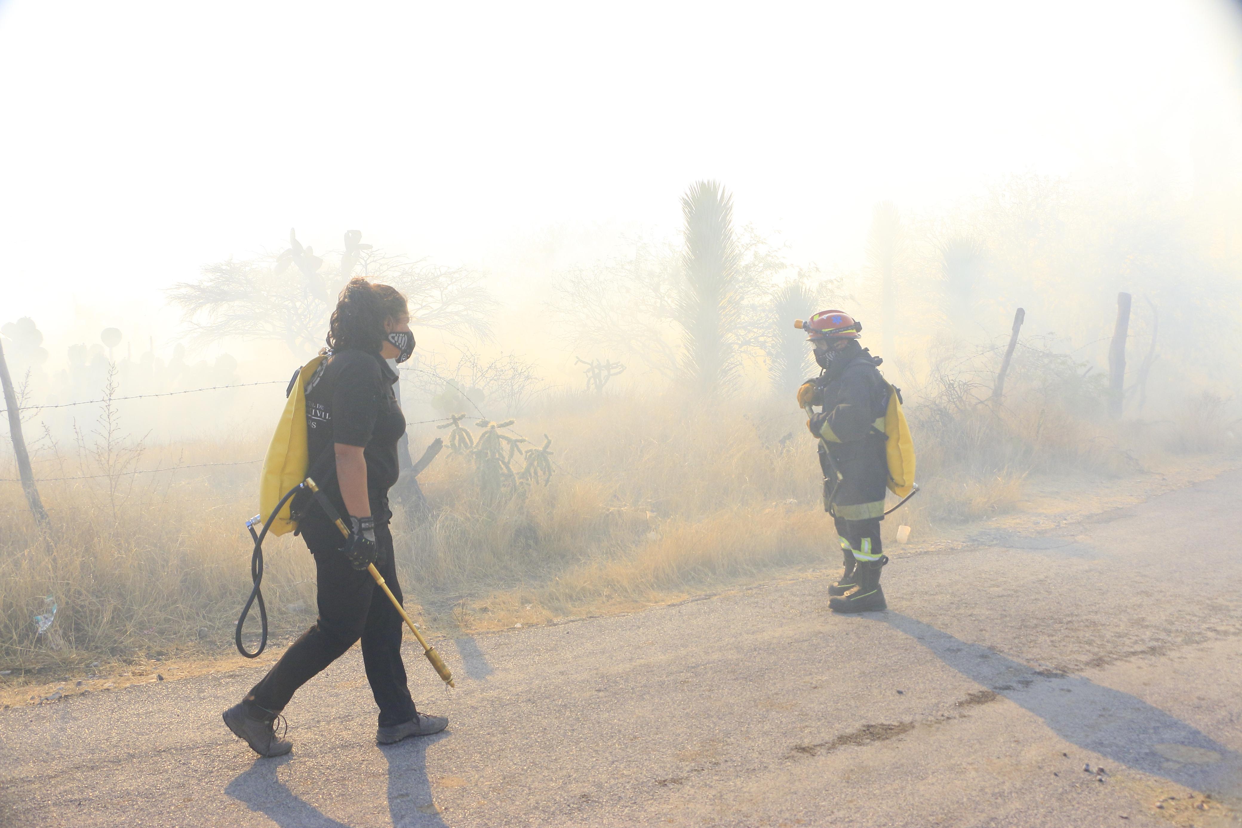 CON APOYO INTERINSTITUCIONAL, CONTROLAN INCENDIO FORESTAL