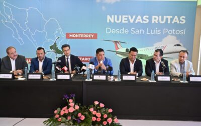 RICARDO GALLARDO FORTALECE LA CONECTIVIDAD AÉREA• San Luis Potosí, se consolidará como la quinta economía del país al extender su conectividad con nuevos vuelos nacionales e internacionales